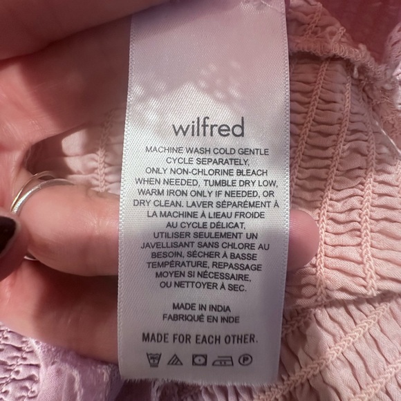 Wilfred WOMENS PINK MEDIUM Puff sleeves Crop Blouse - Picture 10 of 12